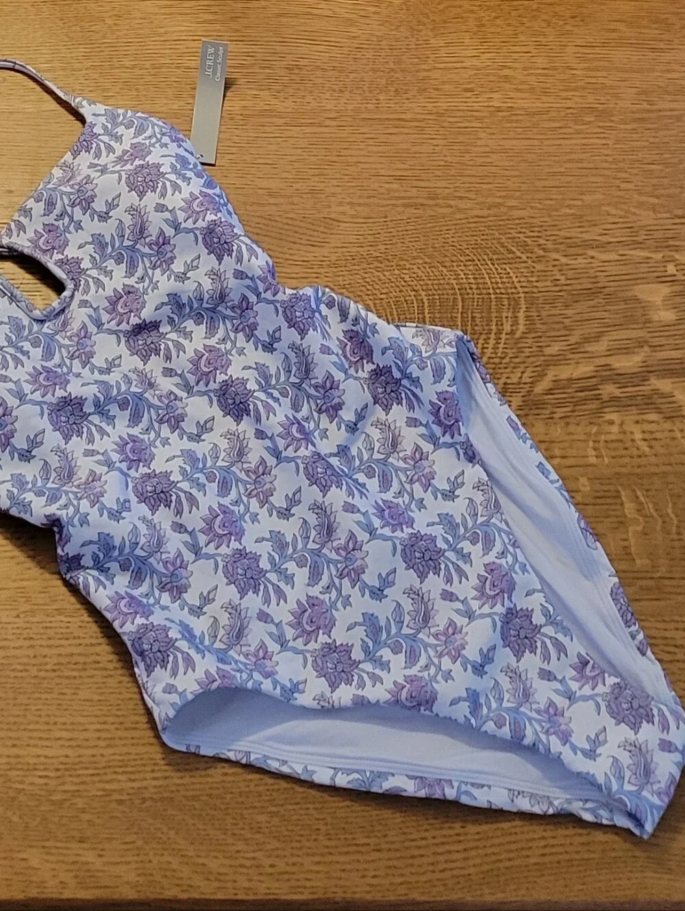 J. Crew Mira One-piece Swimsuit in Classic Sculpt - blue, lavender